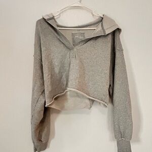 Aerie Cropped Sweatshirt Gray - Size XS - Never worn